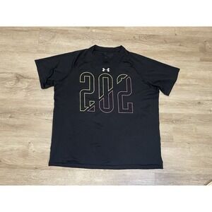 Under Armour HeatGear Boxy Fit Performance T-shirt Men's Sz M Black Crew Neck